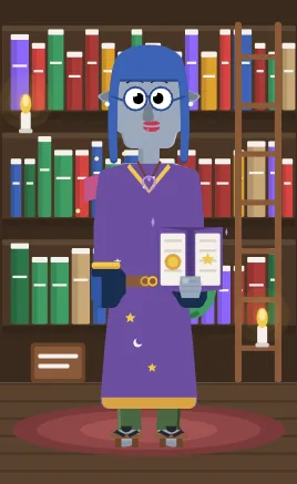 A Dopami avatar wearing unlocked cosmetics