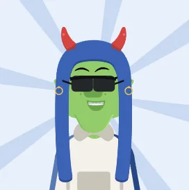 The same Dopami avatar wearing unlocked cosmetics