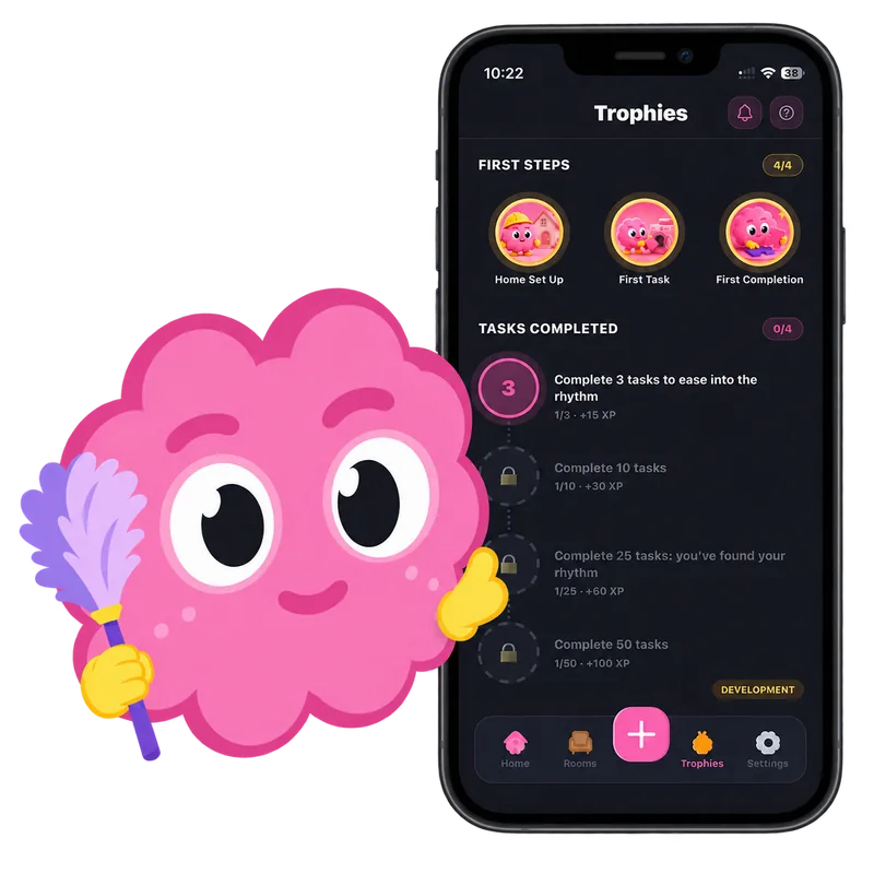 The Dopami settings screen showing the invite link and household members