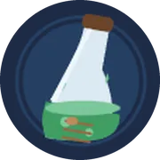 Chemistry flask, rare cosmetic in Dopami