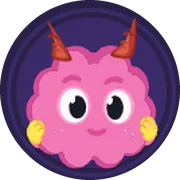 The Dopami mascot wearing devil horns, a epic cosmetic