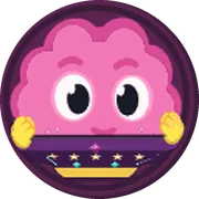 The Dopami mascot wearing emperor robe, a legendary cosmetic