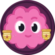 The Dopami mascot wearing golden gauntlets, a legendary cosmetic