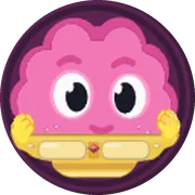 The Dopami mascot wearing golden plate, a legendary cosmetic