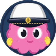The Dopami mascot wearing captain cap, a rare cosmetic