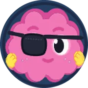 The Dopami mascot wearing eye patch, a rare cosmetic