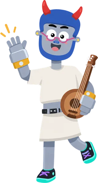 A Dopami avatar wearing unlocked cosmetics