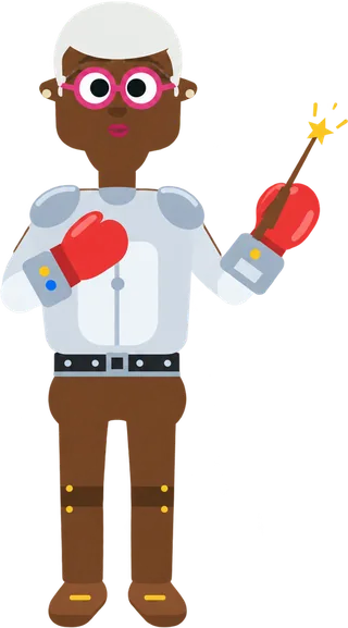 A Dopami avatar wearing unlocked cosmetics