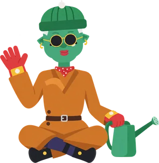 A Dopami avatar wearing unlocked cosmetics