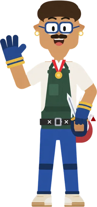 A Dopami avatar wearing unlocked cosmetics