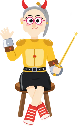A Dopami avatar wearing unlocked cosmetics
