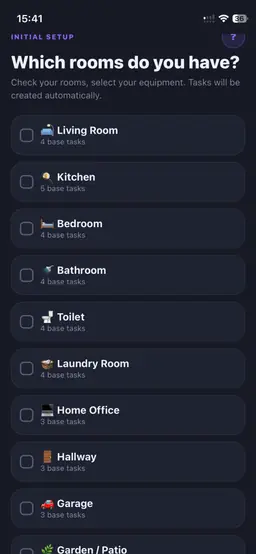 Rooms setup