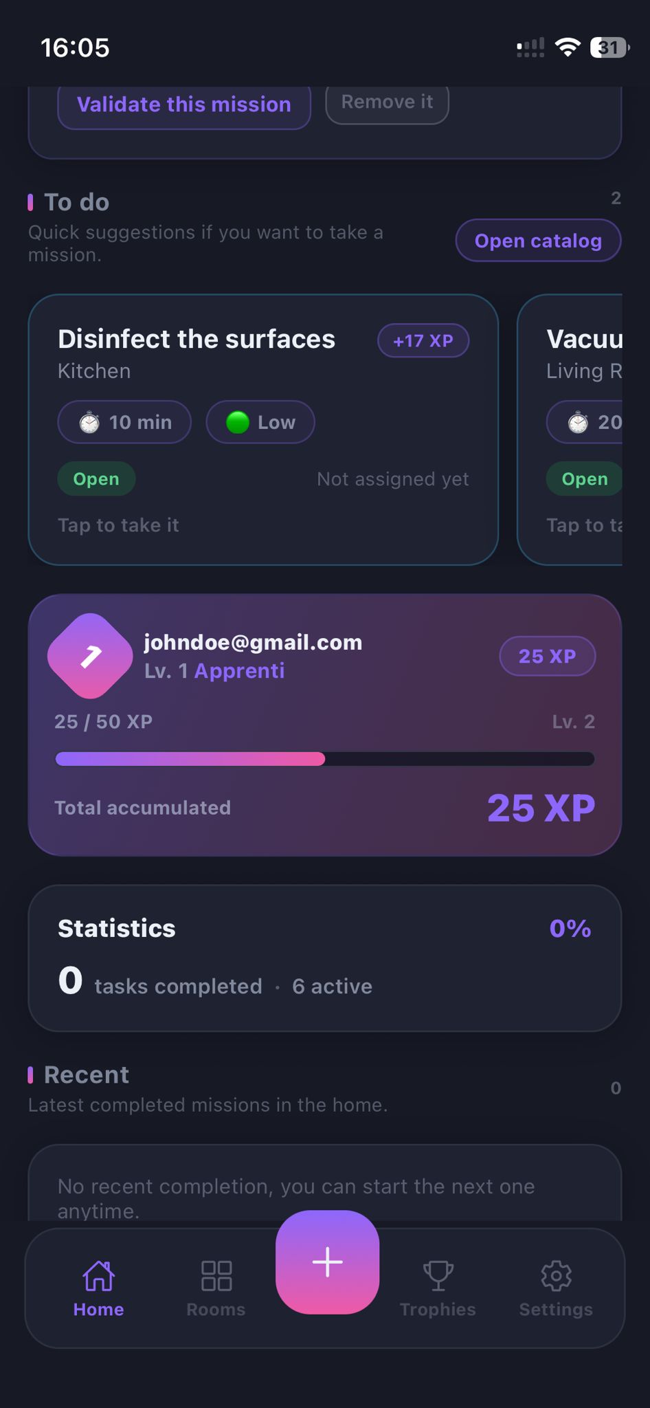XP stats